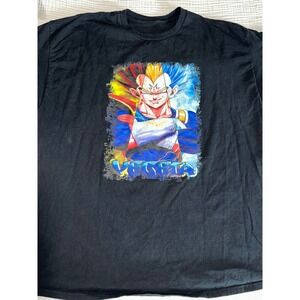 Dragon‎ Ball Z Vegeta T Shirt Anime Manga Graphic Tee Adult Black